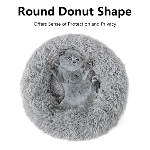 40-100cm Fluffy Pets Dogs Beds Large Round Dog Bed Super Warm Soft Cat House Plush Cat Nest Winter - Image 4