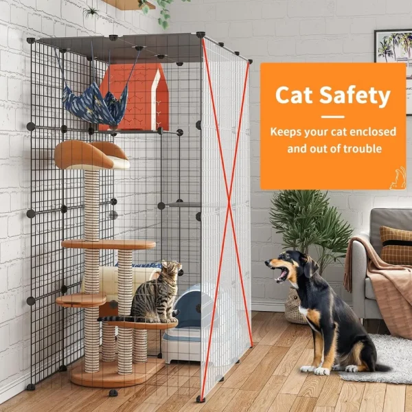 Large Cat Cages ,Detachable Metal Wire Kennels Cat Crate Exercise Extra Place Ideal - Image 2