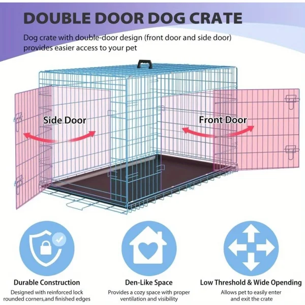 Folding wire kennel for large dog crate - Image 5