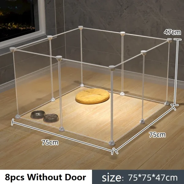 Cat Cage Large Indoor DIY Design Pet Home Small Animal House Detachable Playpen Dog Pen Rabbit Pen Small Pet Playpen - Image 12