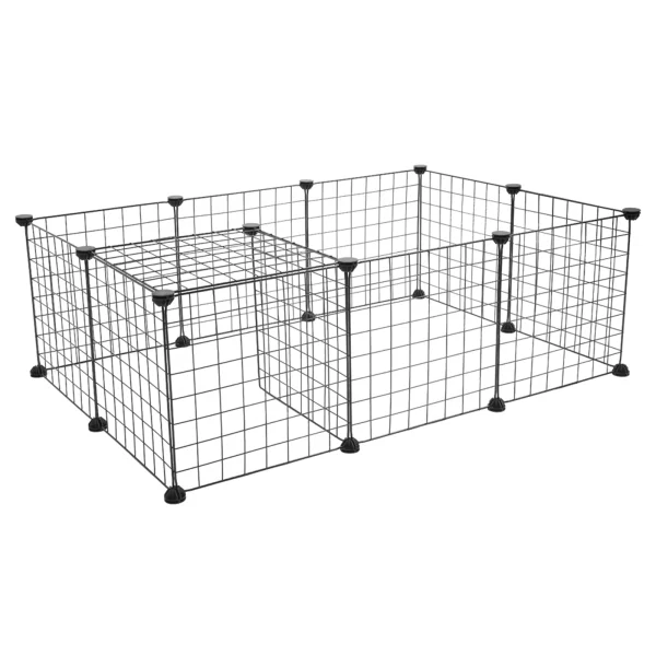 Pet Playpen, Small Animal Cage Indoor Portable Metal Wire Yard Fence for Small Animals,  Rabbits Kennel Crate Fence Tent - Image 4