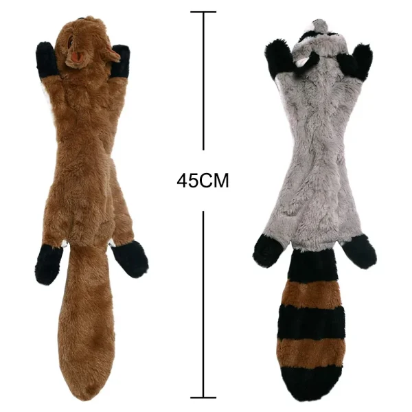 Funny Simulated Animal No Stuffing Dog Toy with Squeakers Durable Stuffingless Plush Squeaky Dog Chew Toy Crinkle Pet Squeak Toy - Image 6