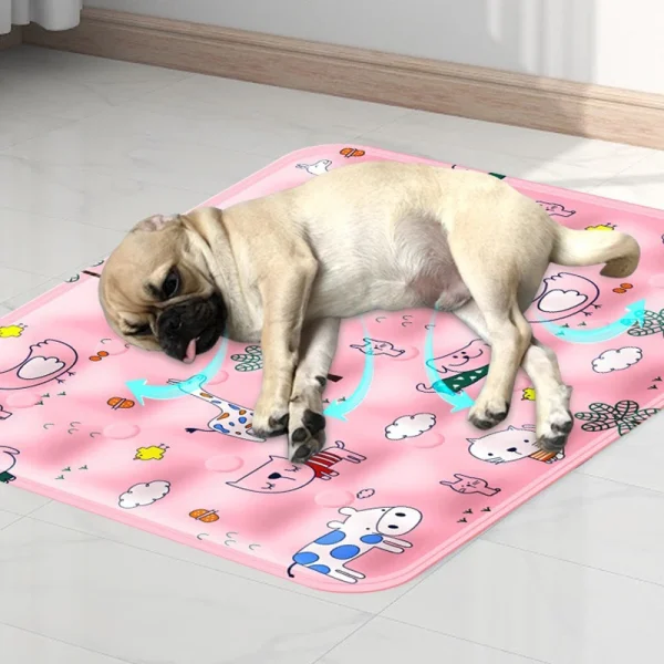Summer Pet Cooling Mat Breathable Ice Blanket for Dogs Cats Pets Sleep Cold Bed Washable Ice Silk Pads Cushion Pet Accessories - Image 4