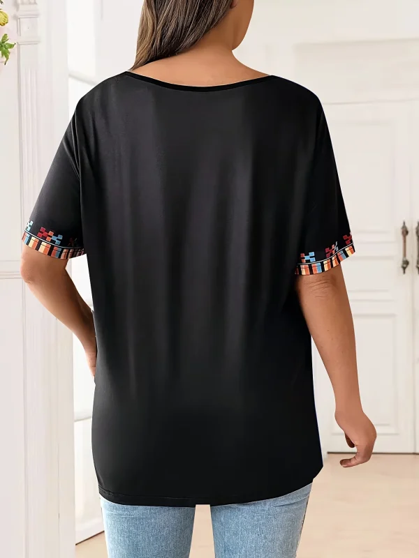 Plus Size Women's T-Shirt Boho Harajuku Graphic Print Summer Short Sleeve Casual Tops Street Fashion T-Shirt Female Clothing - Image 3