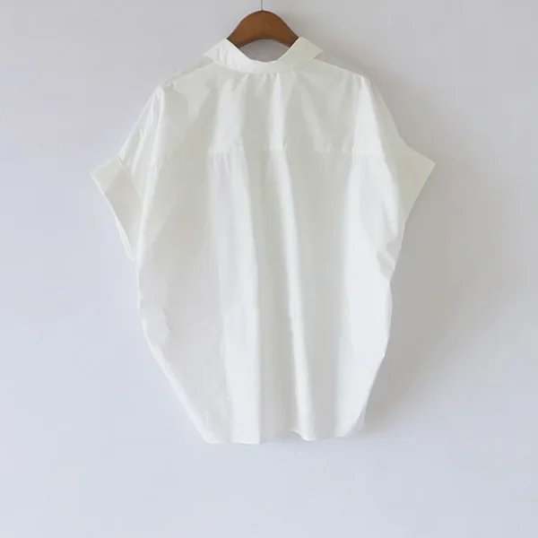 Women Summer Tops Tees Sexy Vintage Blouse Chiffon Ruched Short Sleeve Shirt Ruffles T Shirts Loose Casual Tees - Image 2
