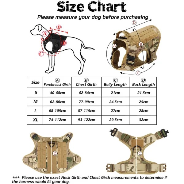 Military Large Dog Harness Collar Leash Bags Patches Set Pet Malinois Training Vests Tactical Dogs Harnesses Accessories - Image 2