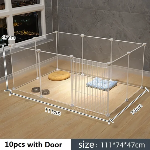 Cat Cage Large Indoor DIY Design Pet Home Small Animal House Detachable Playpen Dog Pen Rabbit Pen Small Pet Playpen - Image 7