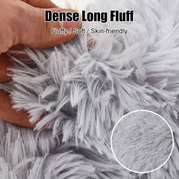 40-100cm Fluffy Pets Dogs Beds Large Round Dog Bed Super Warm Soft Cat House Plush Cat Nest Winter - Image 2