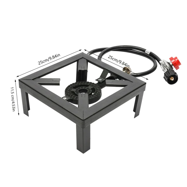 8000W Portable Single Burner Outdoor Gas Stove Propane Cooker with Adjustable 0-20Psi Regulator Hose for Patio Camping BBQ - Image 7