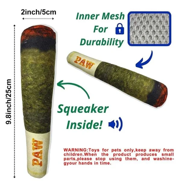 Interactive Dog Joint Sound Puppy Toys Cigar For Small Resistant Squeak Dogs Indestructible Dog Plush Chewing Toy Pet Bite Toys - Image 2