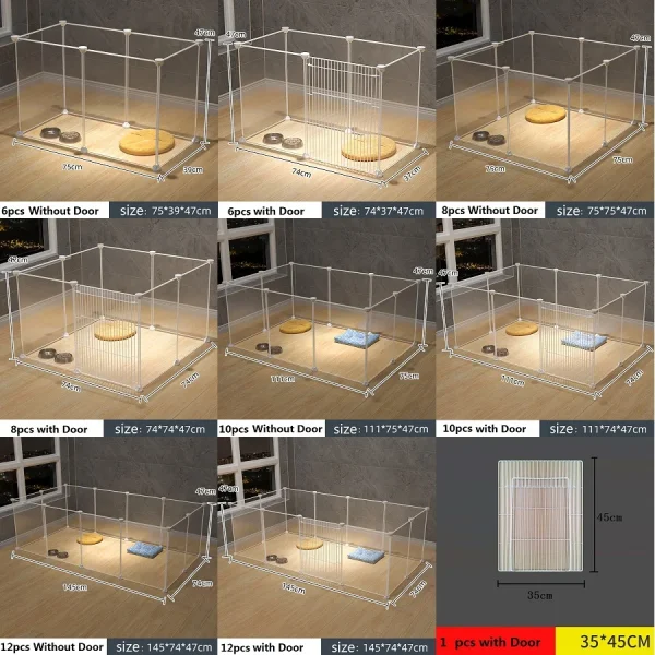 Cat Cage Large Indoor DIY Design Pet Home Small Animal House Detachable Playpen Dog Pen Rabbit Pen Small Pet Playpen - Image 6