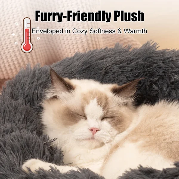 40-100cm Fluffy Pets Dogs Beds Large Round Dog Bed Super Warm Soft Cat House Plush Cat Nest Winter - Image 5