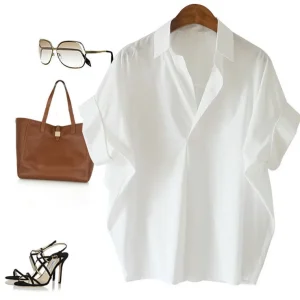 Women Summer Tops Tees Sexy Vintage Blouse Chiffon Ruched Short Sleeve Shirt Ruffles T Shirts Loose Casual Tees
