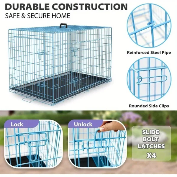 Folding wire kennel for large dog crate - Image 4