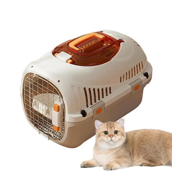 Portable Cat Cage Car Transport Carry Cage Car Transport Carry Cage Cats Pet Travel Carrier Portable Pet Travel Carrier - Image 4